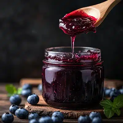 Contenitore con passata di frutta