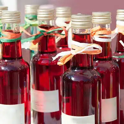 Liquore al marsala in bottiglia in bar a Rovigo