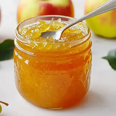 Mostarda di frutta di mele in vasetto